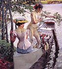 Edward Cucuel The Bathing Place painting